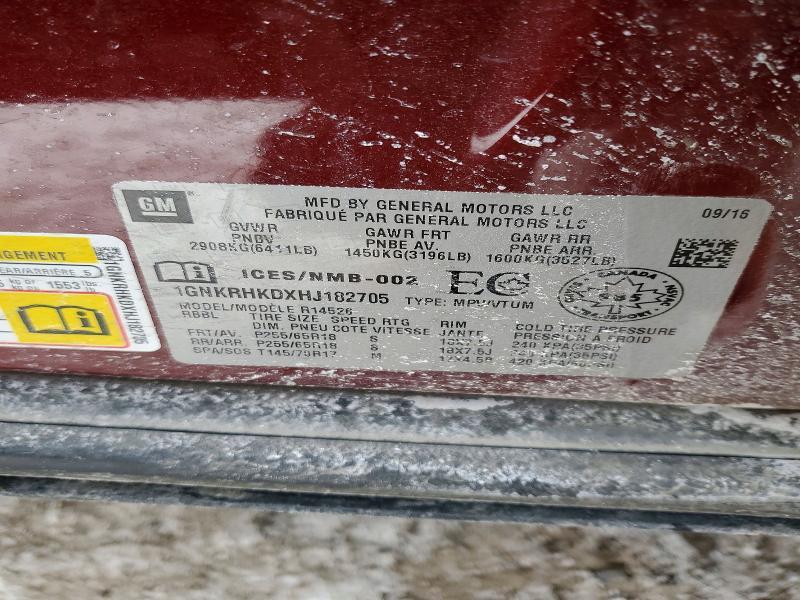 2017 Chevrolet Traverse lt