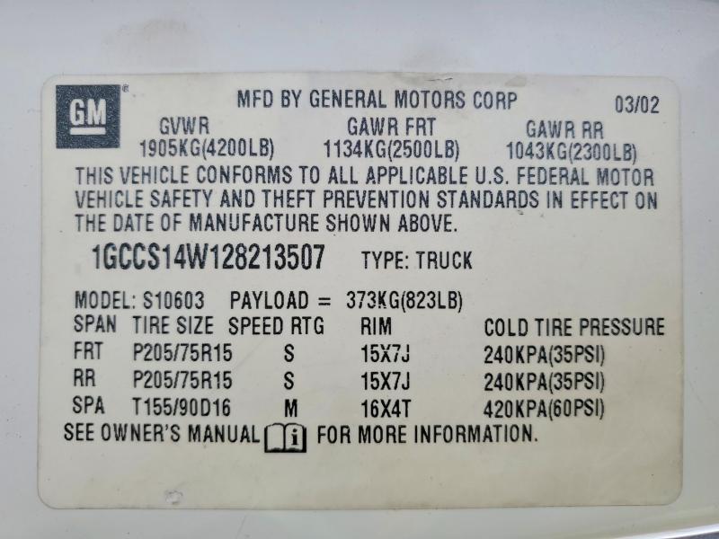 2002 Chevrolet S Truck S10