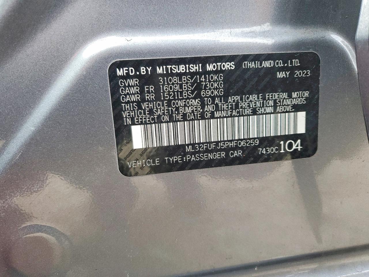 2023 Mitsubishi Mirage G4 es