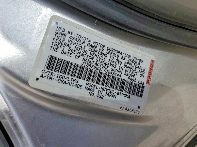 2000 Lexus Es 300 Base