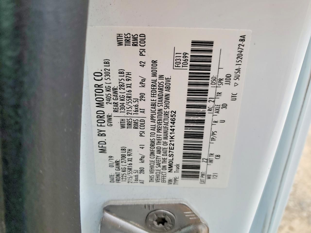 2019 Ford Transit Connect XL