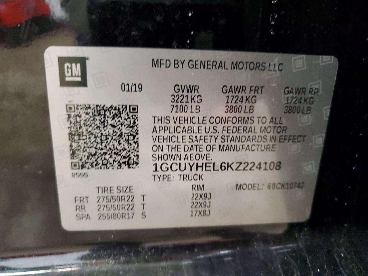 2019 Chev Silverado K1500 High Country