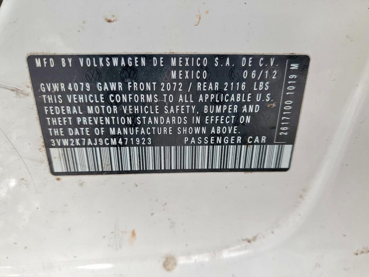2012 Volkswagen Jetta Base