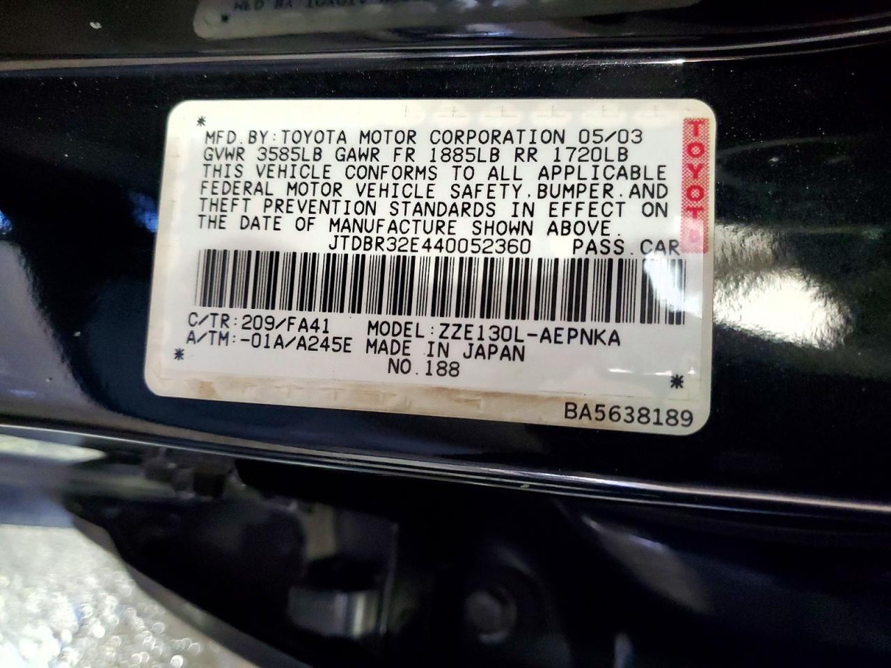 2004 Toyota Corolla ce