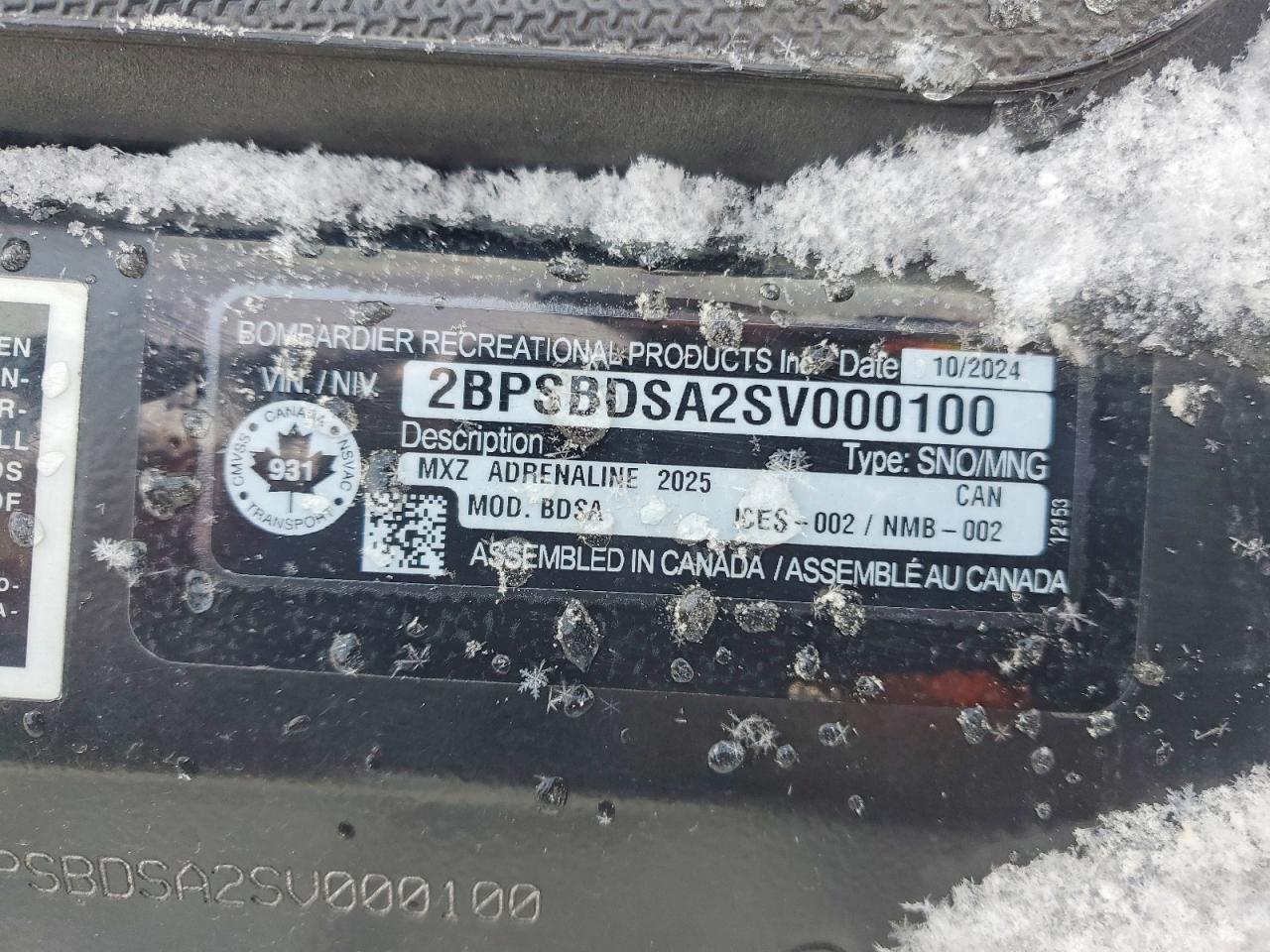 2025 Skidoo Adrenaline