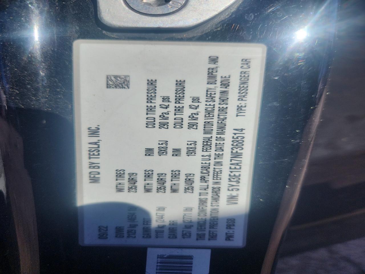 2022 Tesla Model 3
