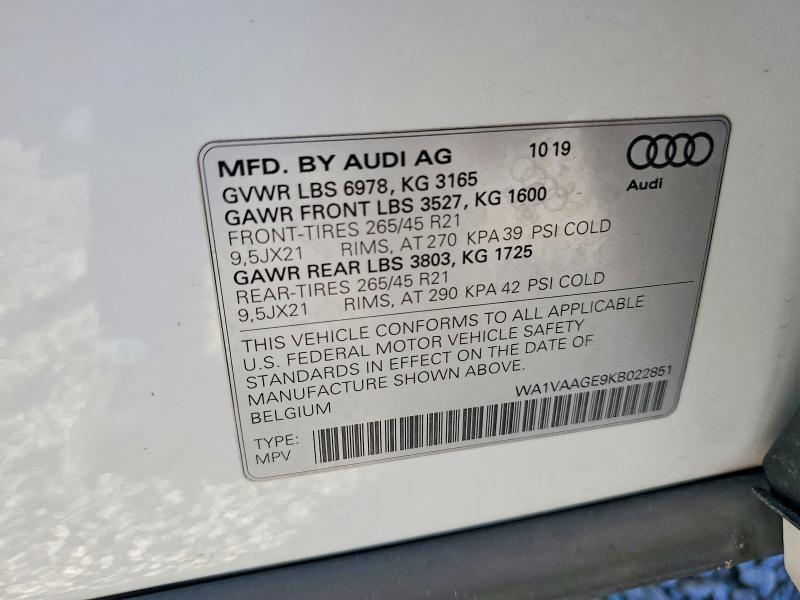 2019 Audi E-tron Prestige