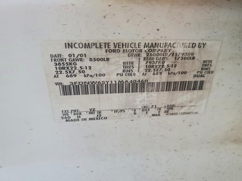 2001 Ford F650 Super Duty Truck Cab AND Chassis