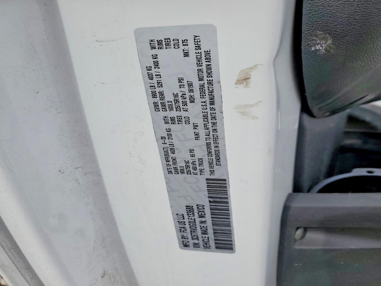 2020 Dodge RAM Promaster 2500 Delivery Van