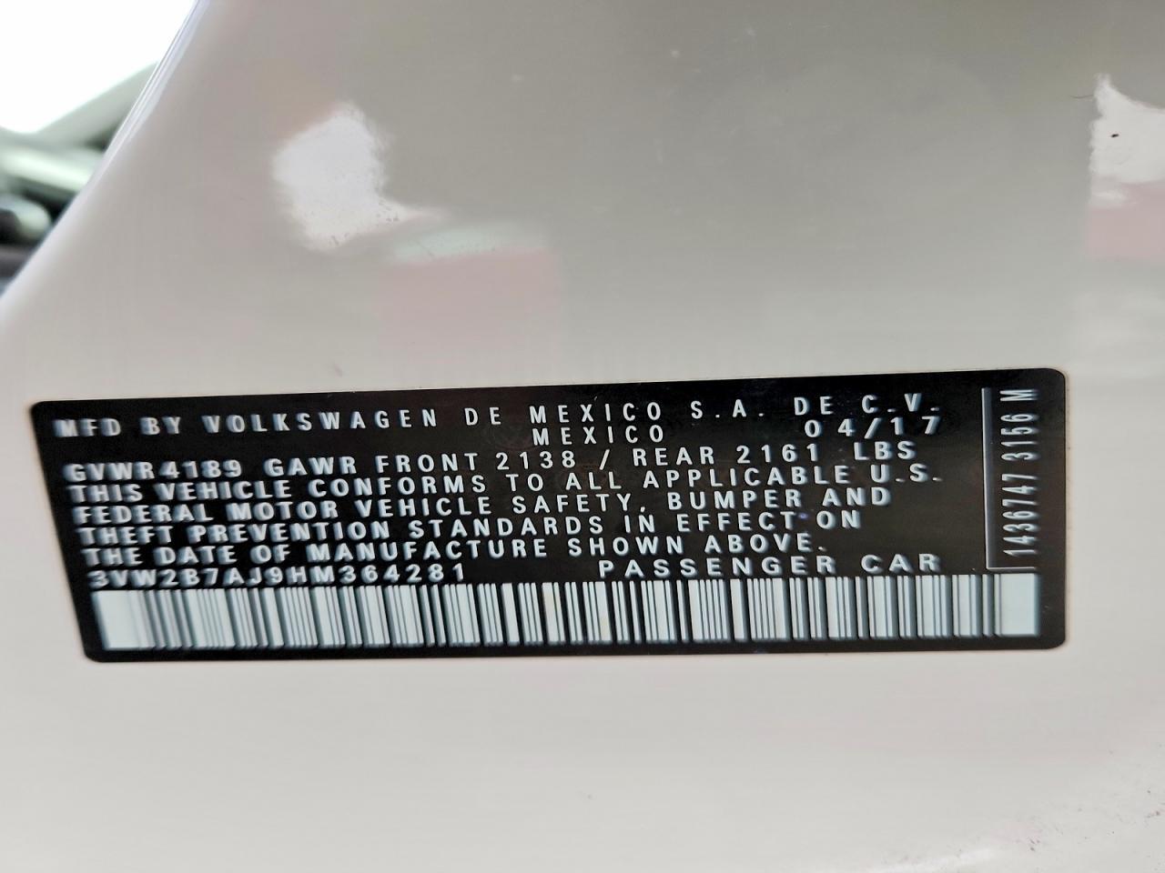 2017 Volkswagen Jetta s