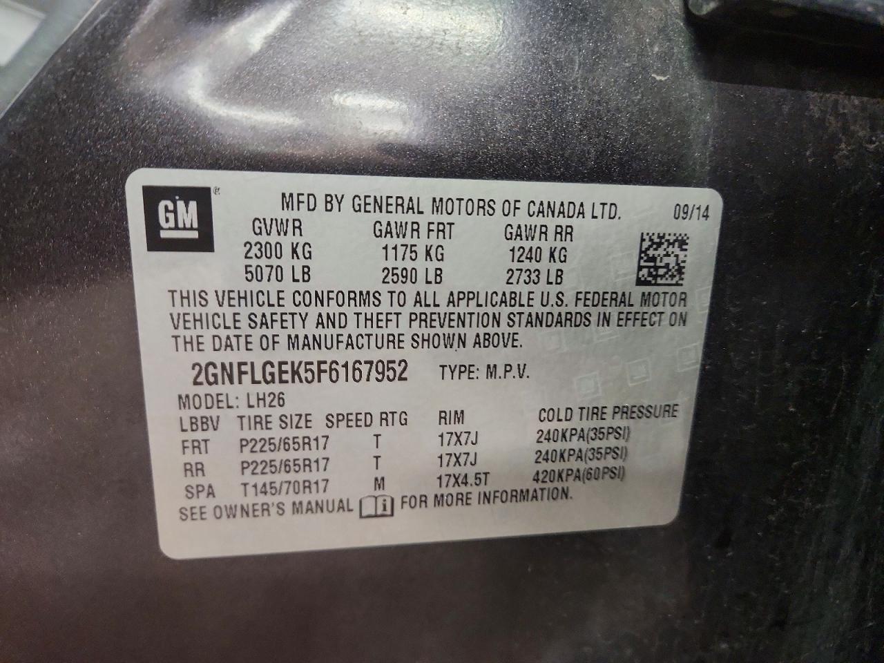 2015 Chev Equinox