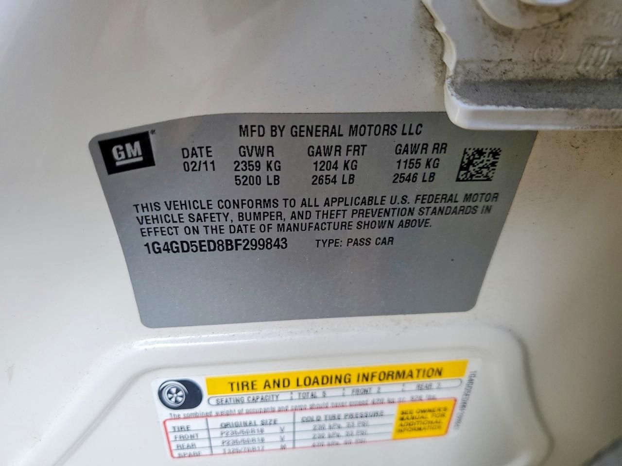 2011 Buick Lacrosse cxl