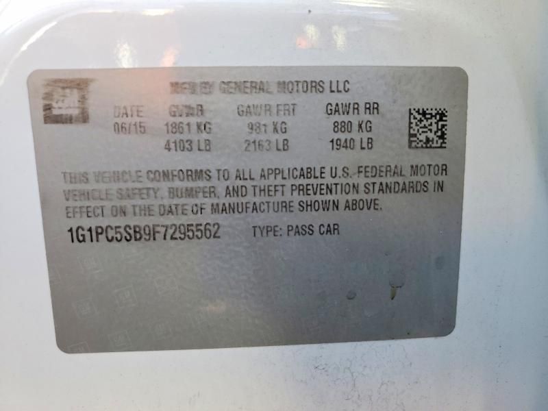 2015 Chevrolet Cruze lt