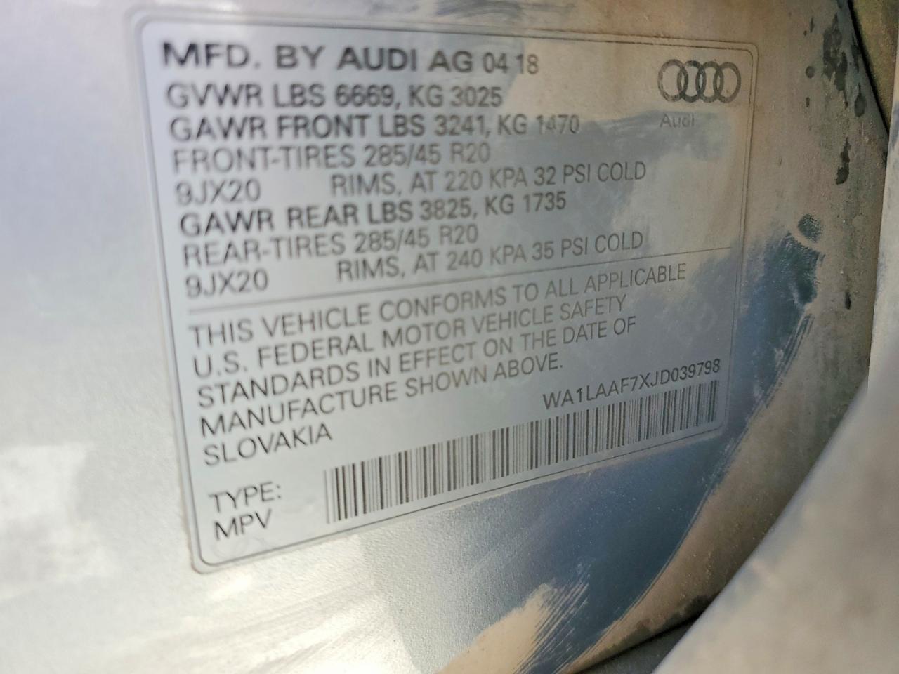 2018 Audi Q7 Premium Plus