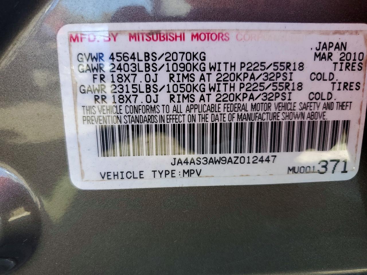 2010 Mitsubishi Outlander se