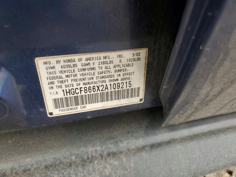 2002 Honda Accord Value