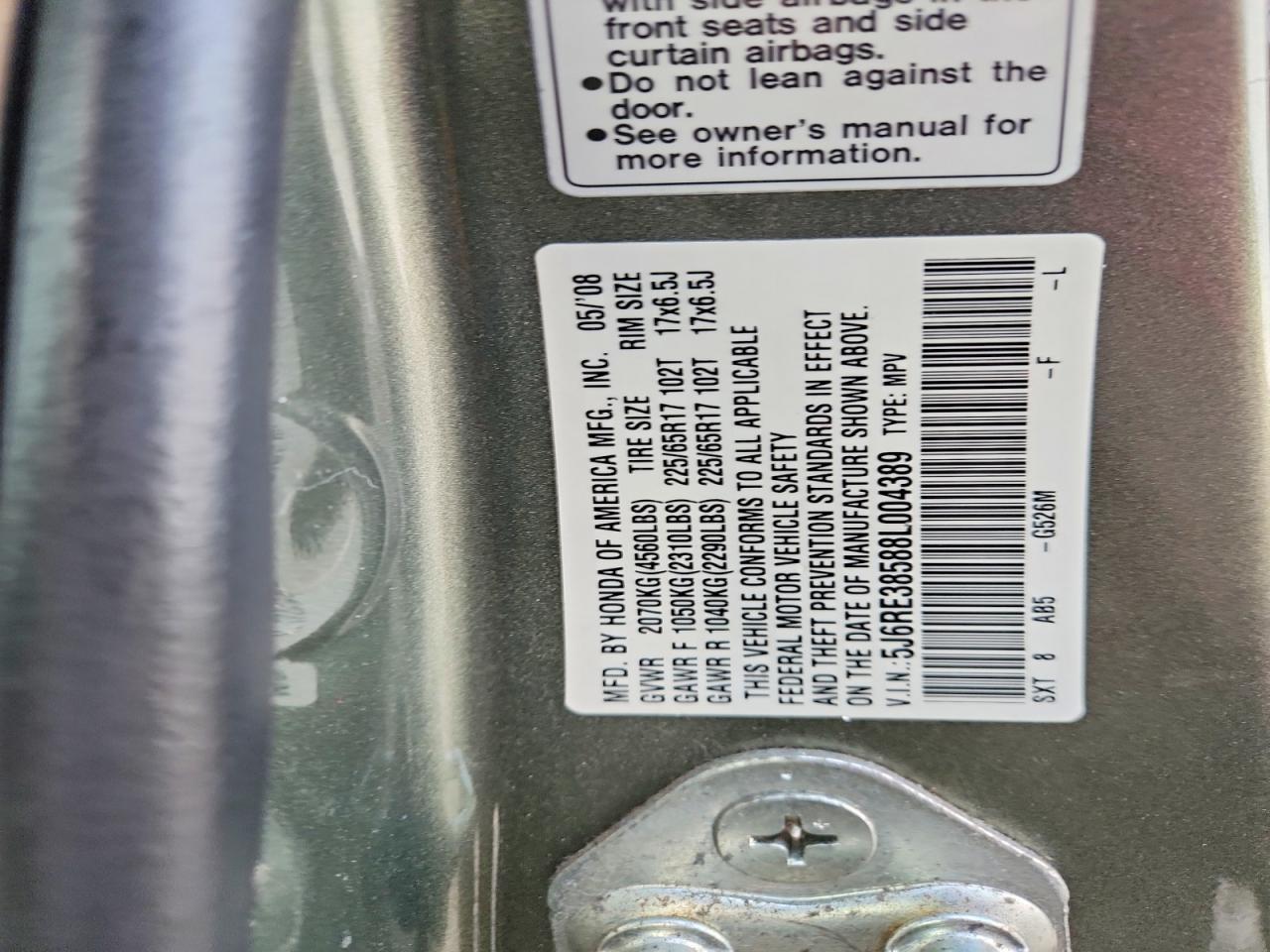 2008 Honda Cr-v ex