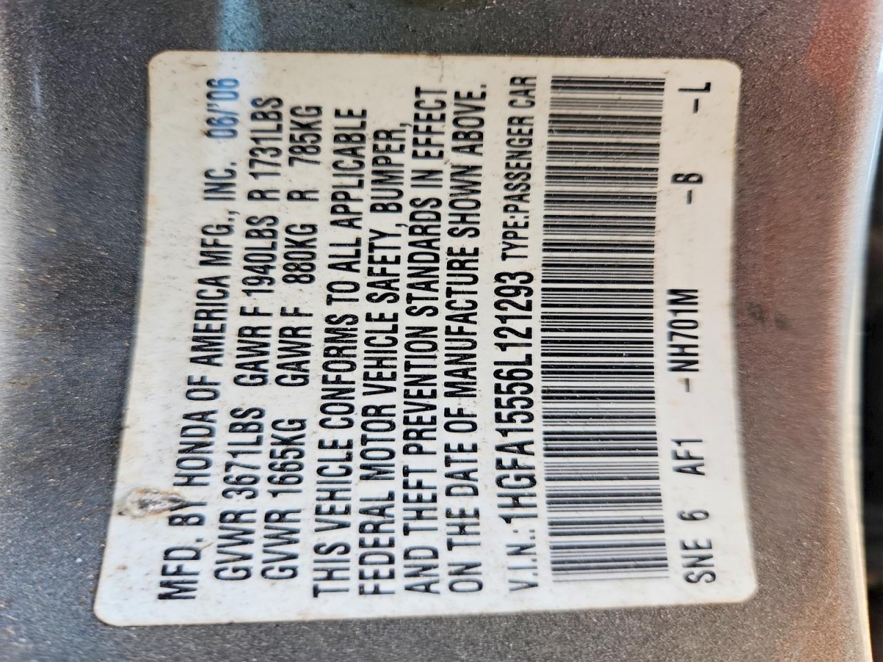 2006 Honda Civic lx