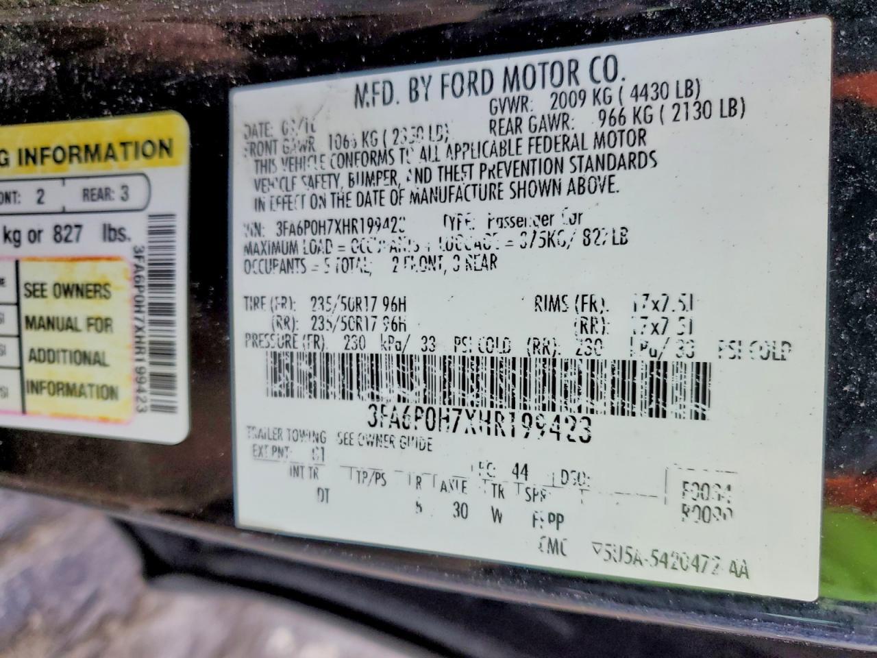 2017 Ford Fusion se