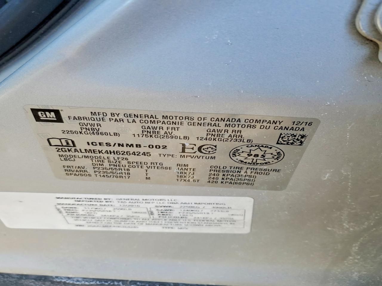 2017 GMC Terrain sle