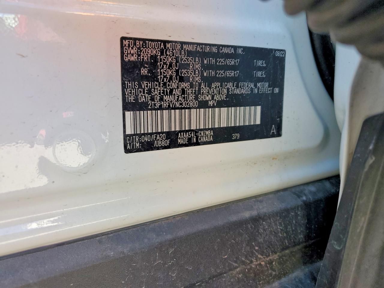 2022 Toyota Rav4 xle