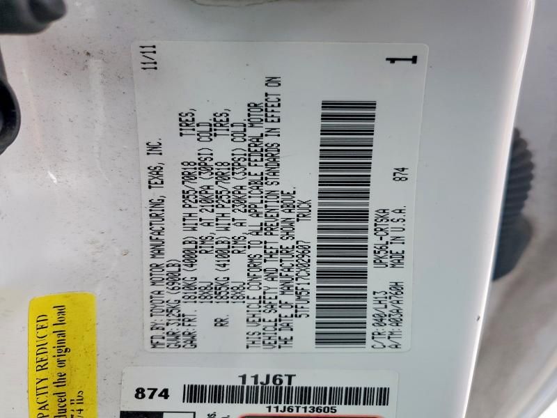 2012 Toyota Tundra Double cab SR5