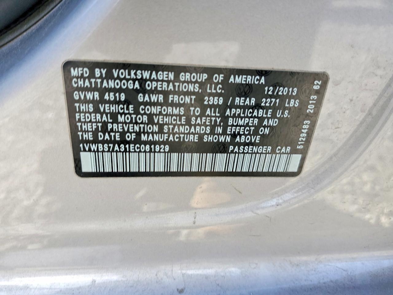 2014 Volkswagen Passat se