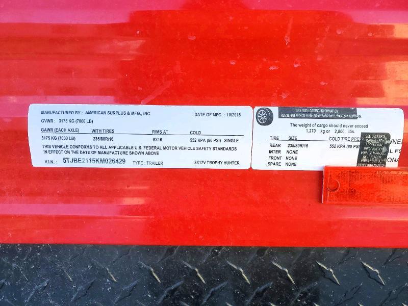 2019 Ivby 8x17v Trop