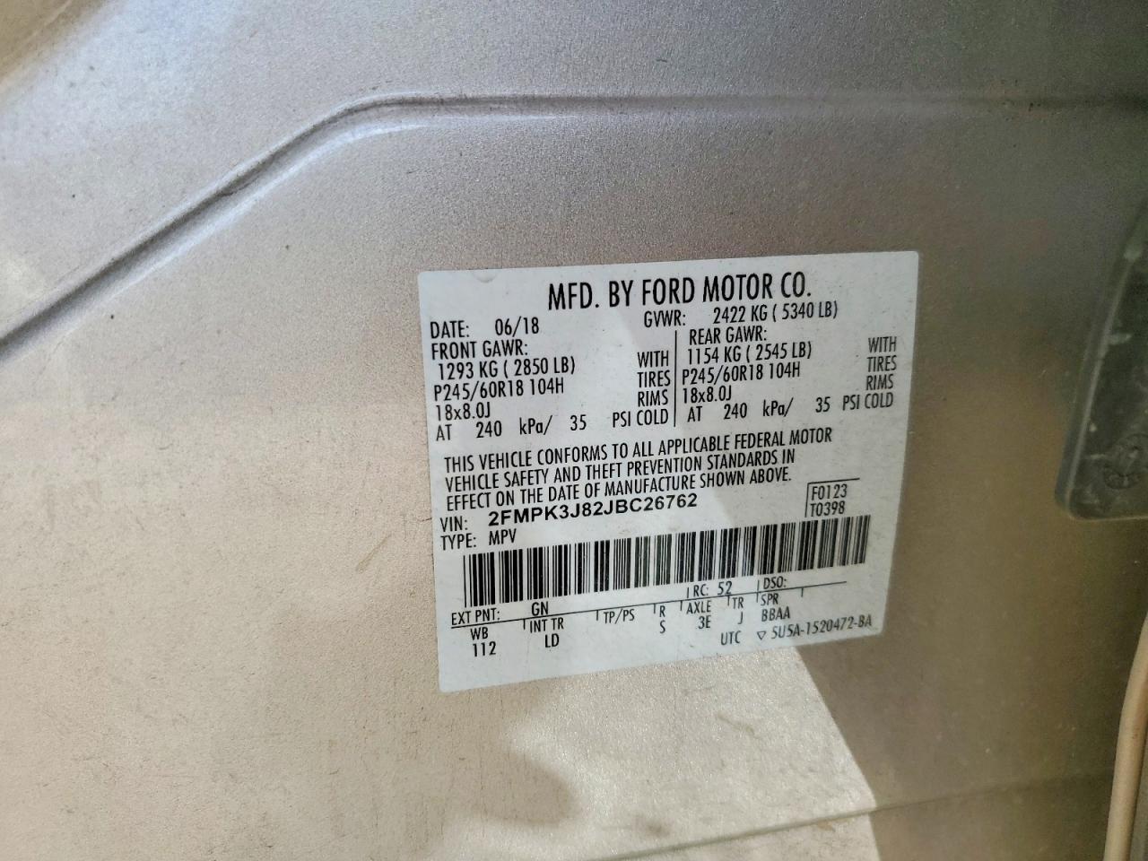 2018 Ford Edge sel