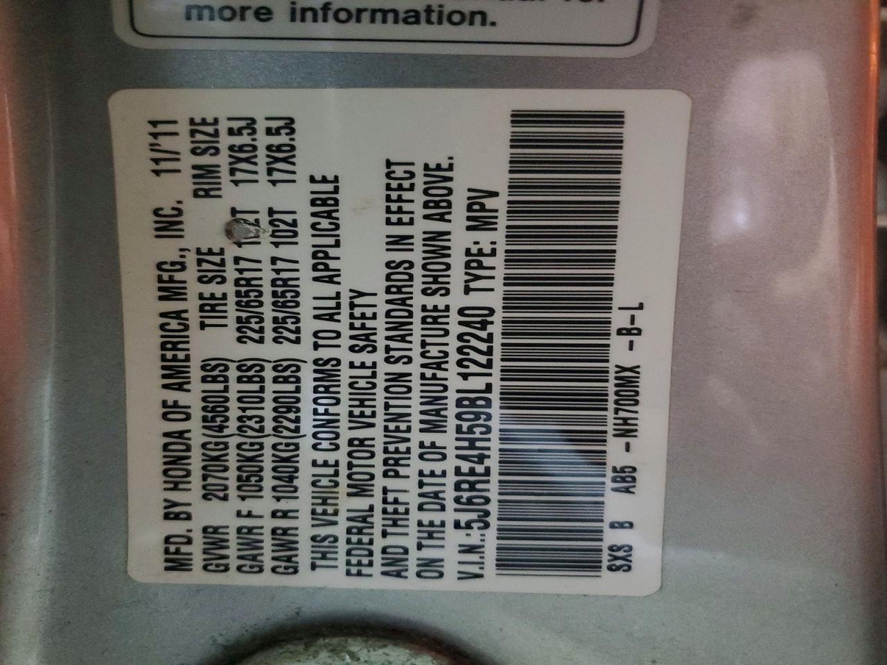 2011 Honda Cr-v ex