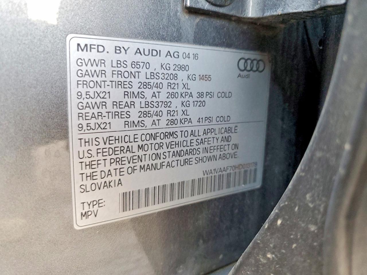 2017 Audi Q7 Prestige