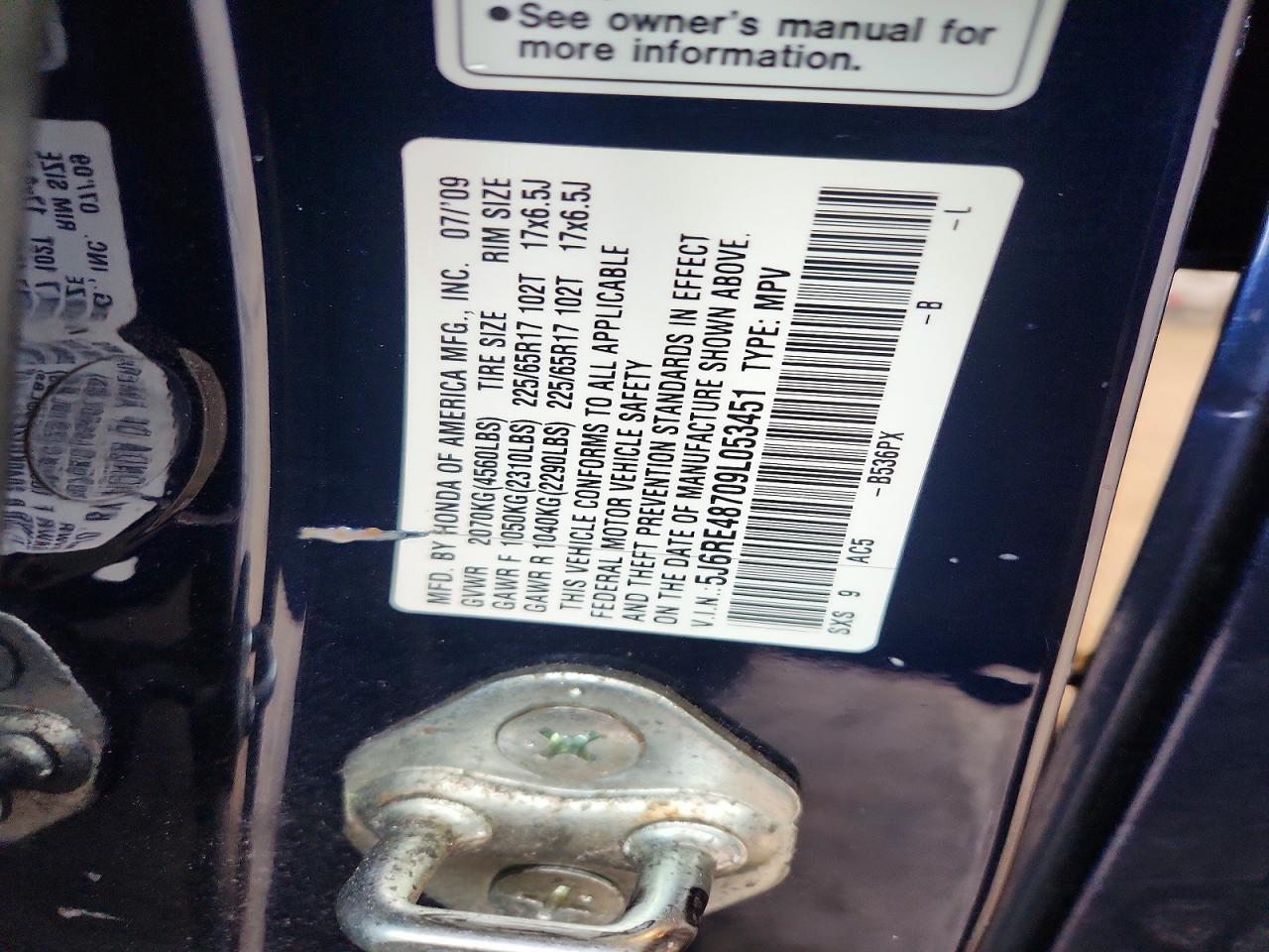 2009 Honda Cr-v exl