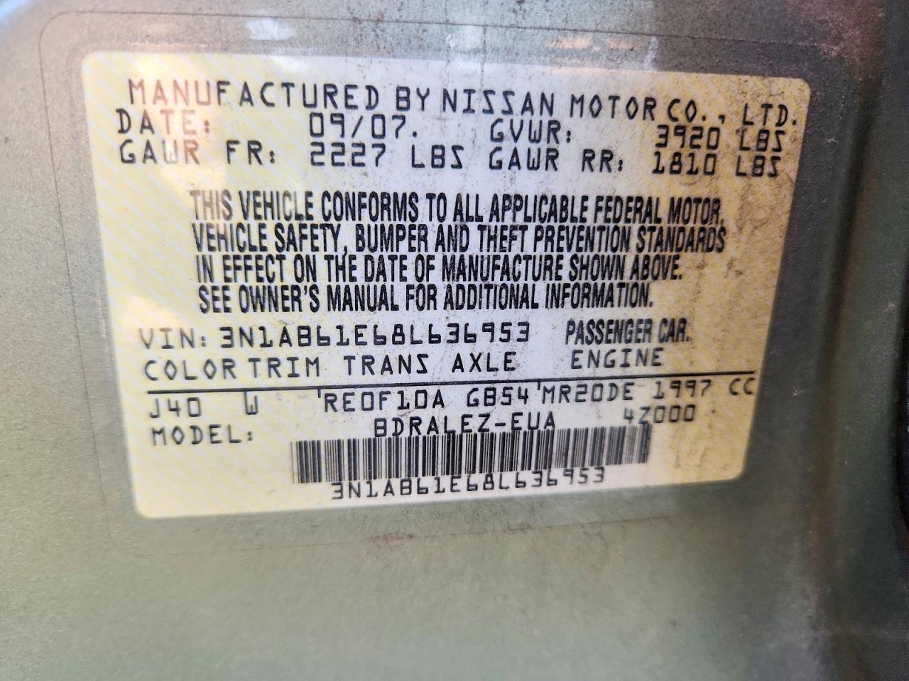 2008 Nissan Sentra 2.0
