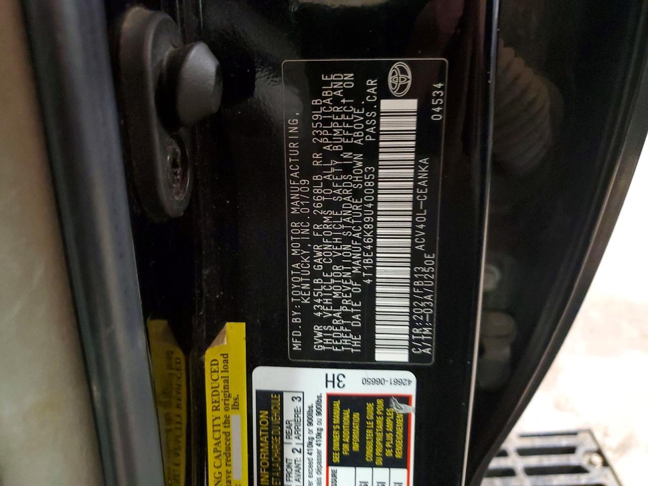 2009 Toyota Camry Base