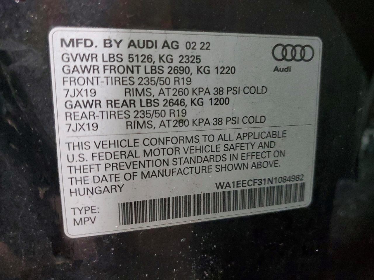 2022 Audi Q3 Premium Plus s Line 45