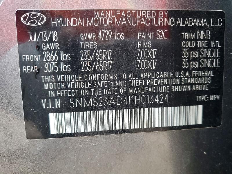 2019 Hyundai Santa fe se