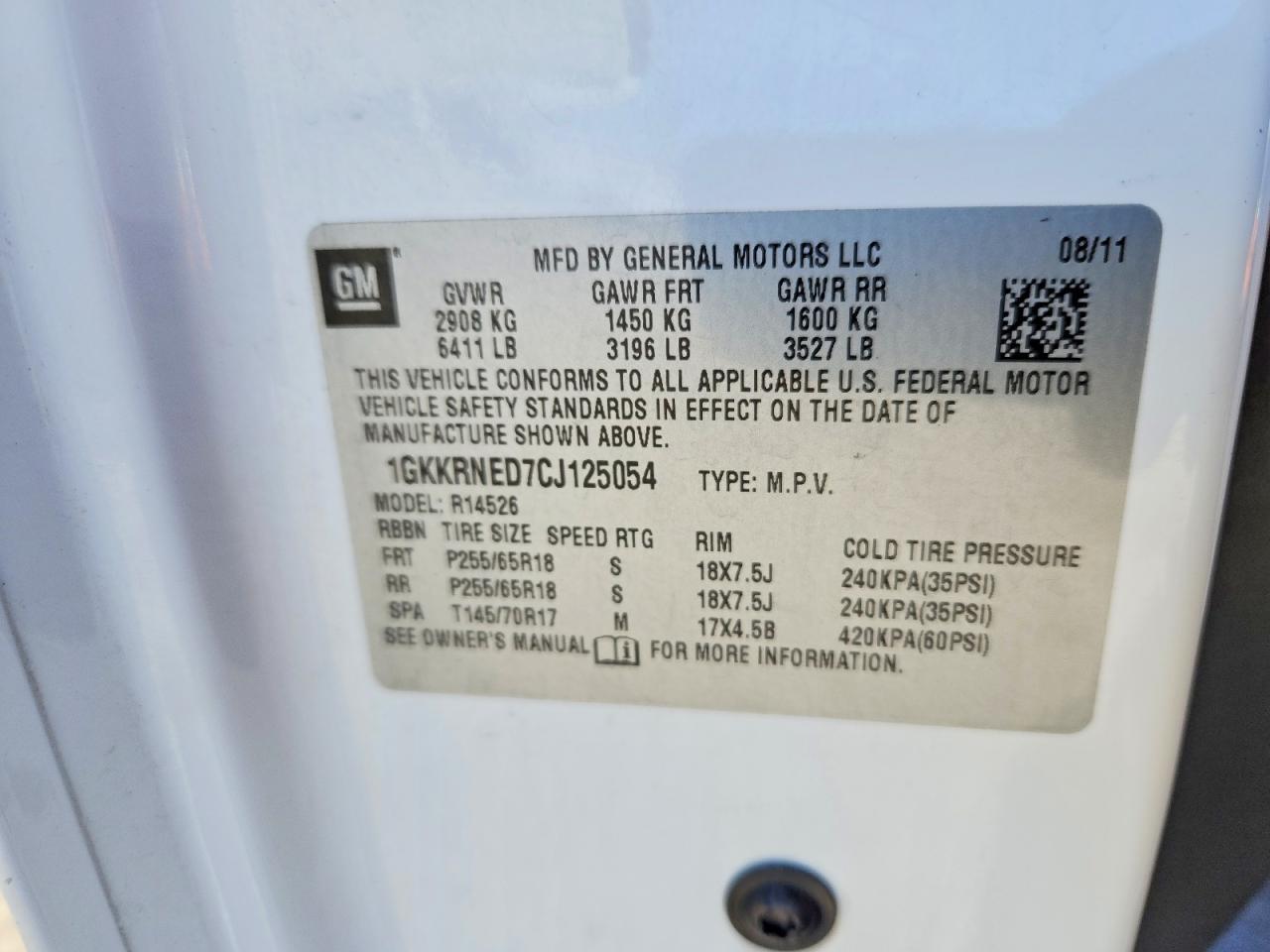 2012 GMC Acadia sle