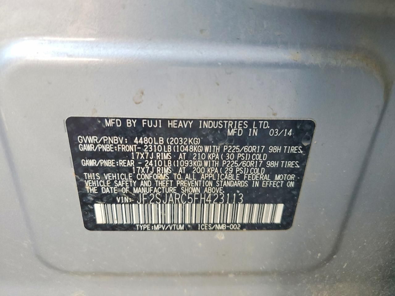 2015 Subaru Forester 2.5i Limited