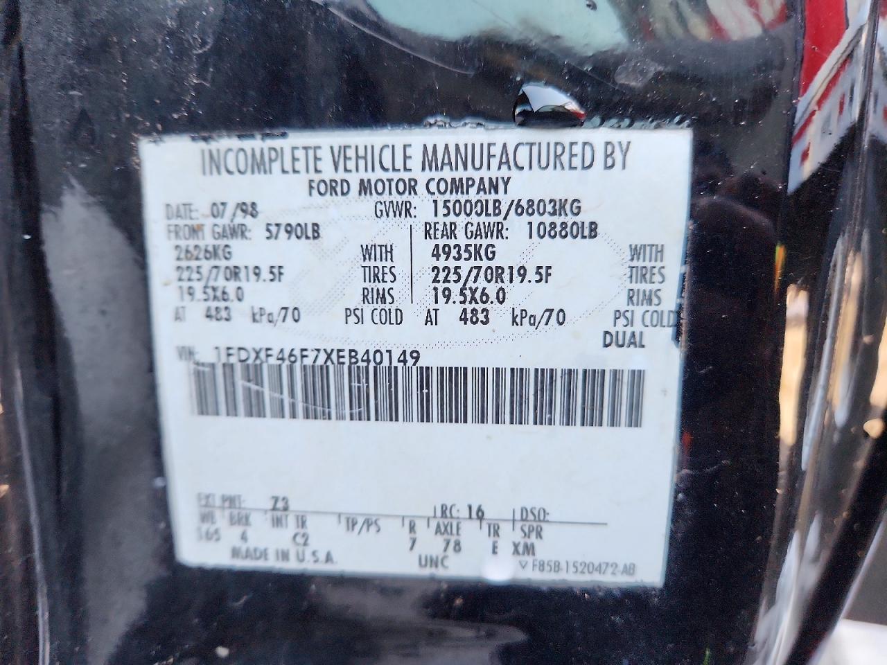 1999 Ford F450 Super Duty Utility / Service Truck