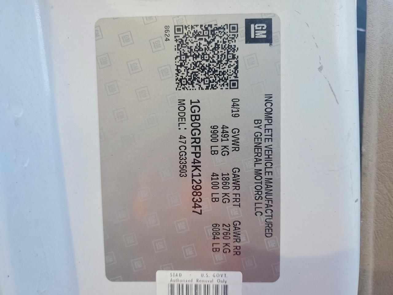 2019 Chevrolet Express BOX Truck