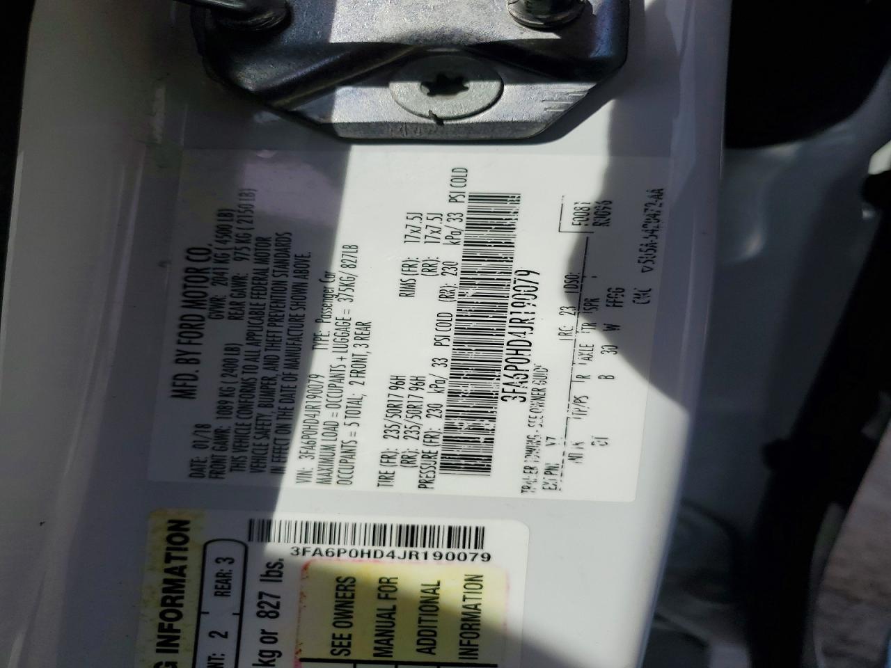 2018 Ford Fusion se