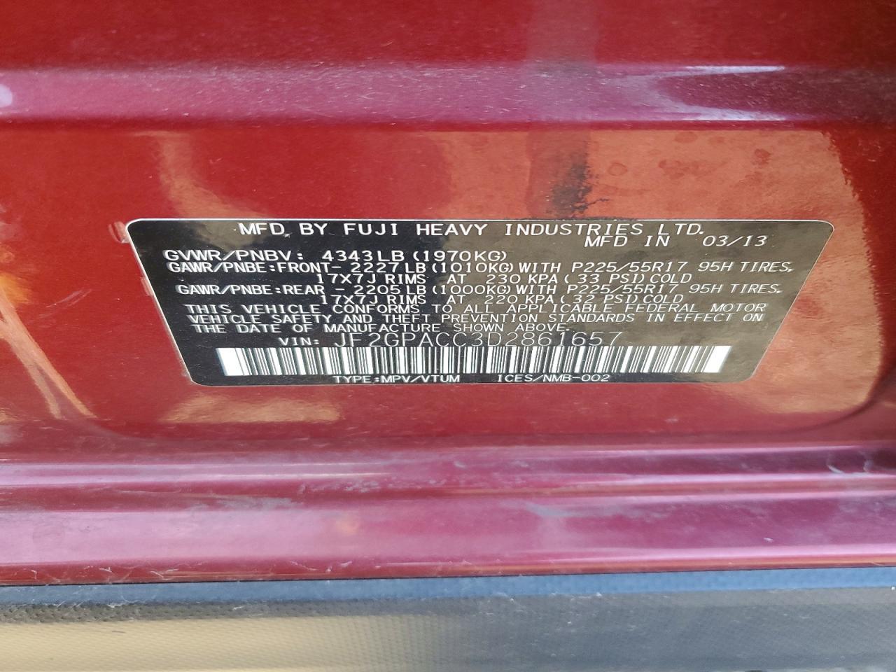 2013 Subaru Xv Crosstrek 2.0 Premium