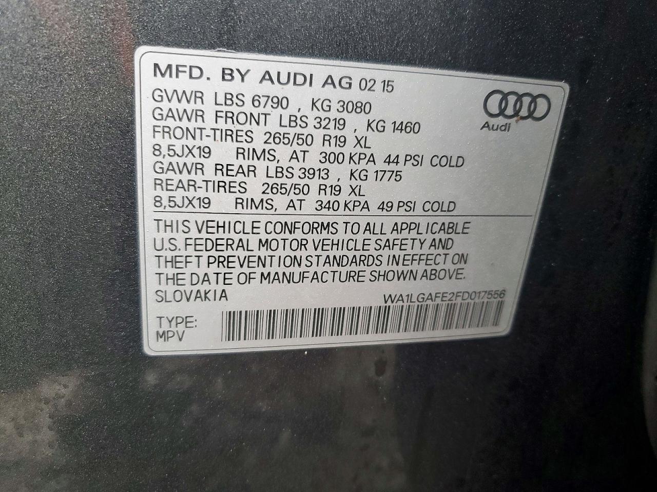 2015 Audi Q7 Premium Plus