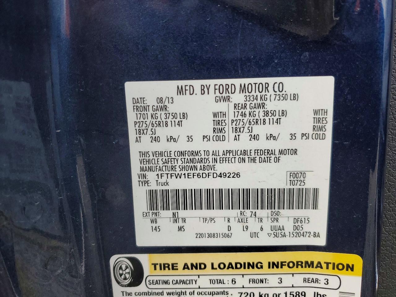 2013 Ford F150 Supercrew