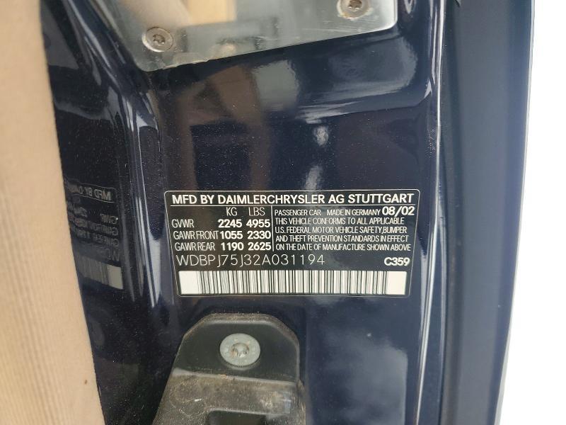 2002 Mercedes-Benz Cl 500