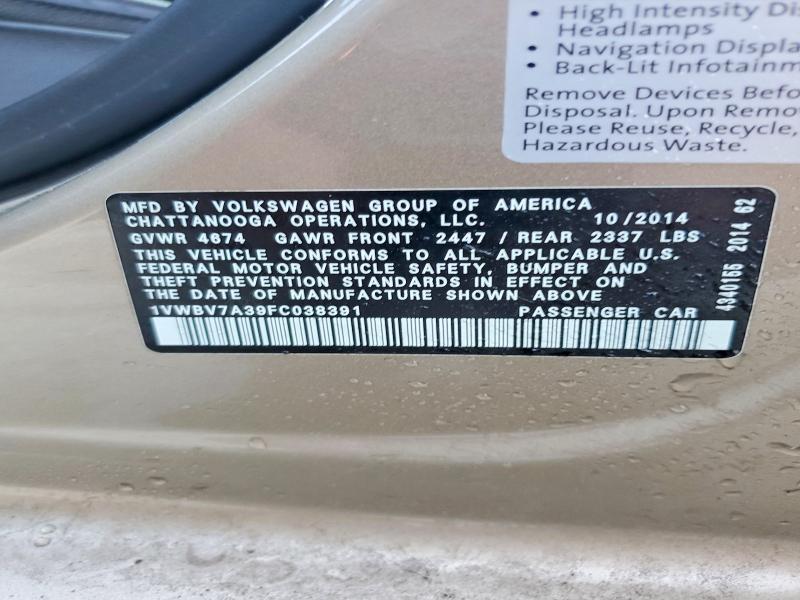 2015 Volkswagen Passat se