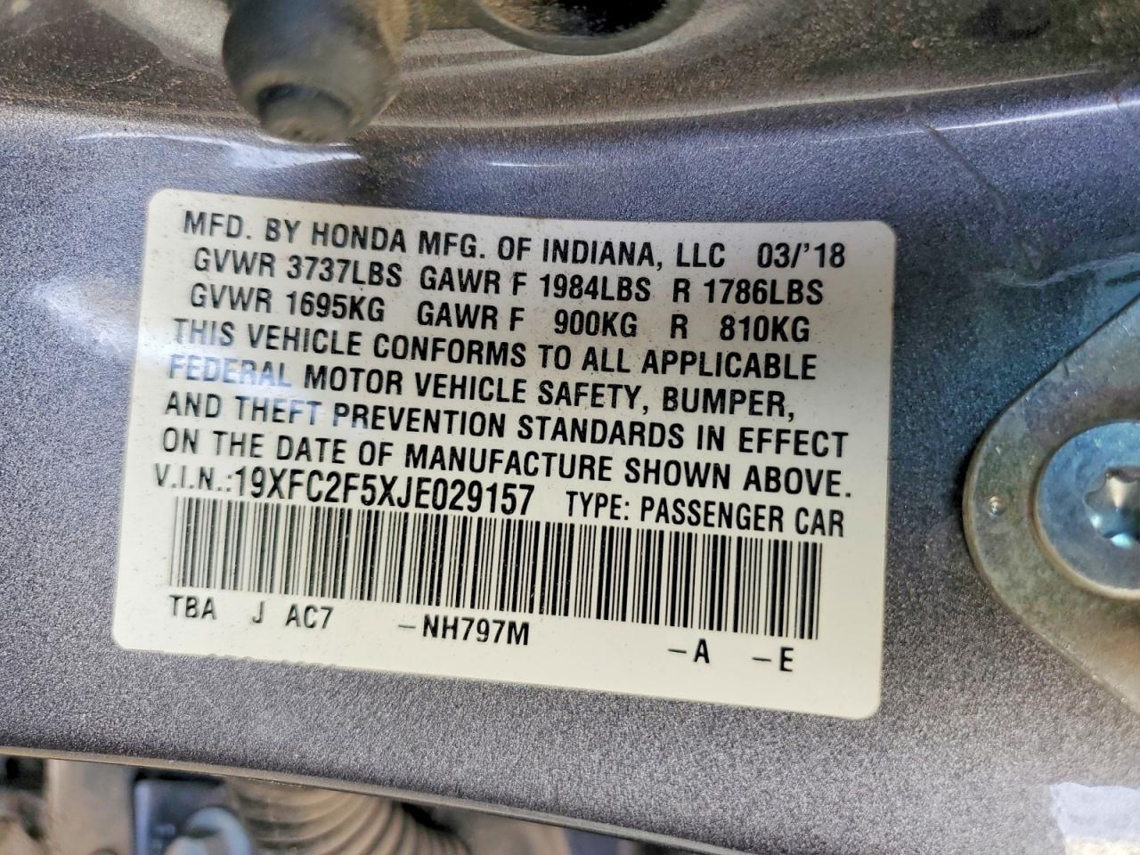2018 Honda Civic lx