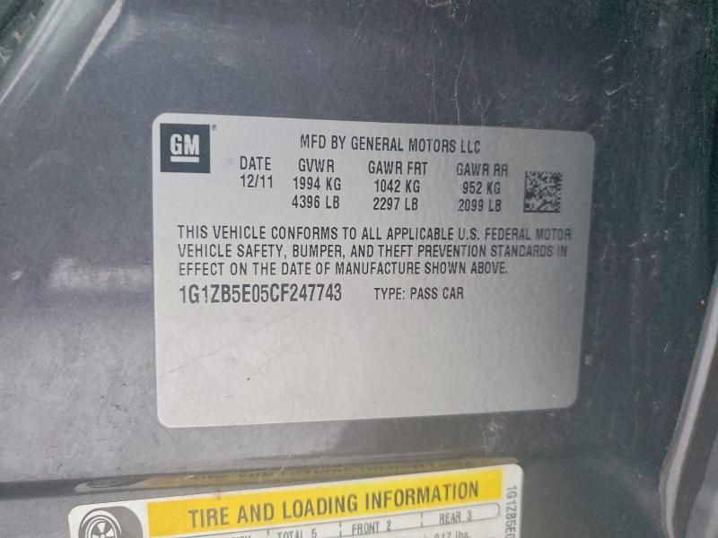 2012 Chevrolet Malibu ls