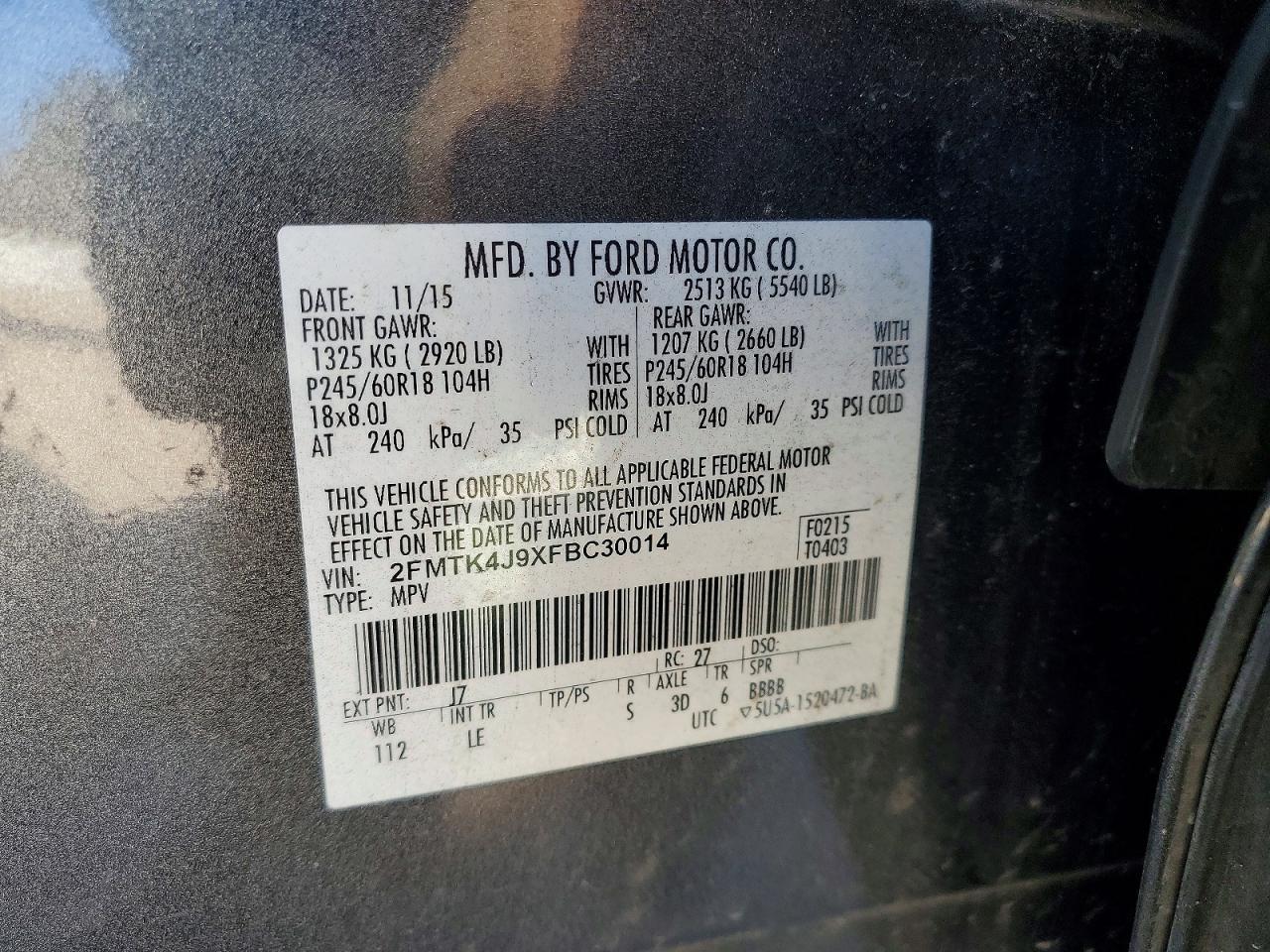 2015 Ford Edge sel