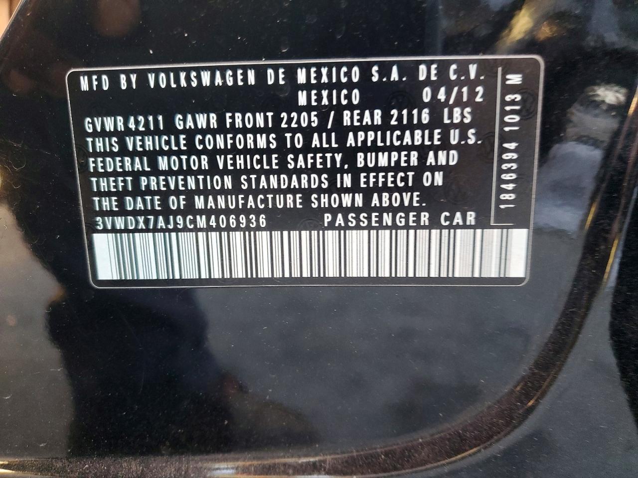 2012 Volkswagen Jetta se